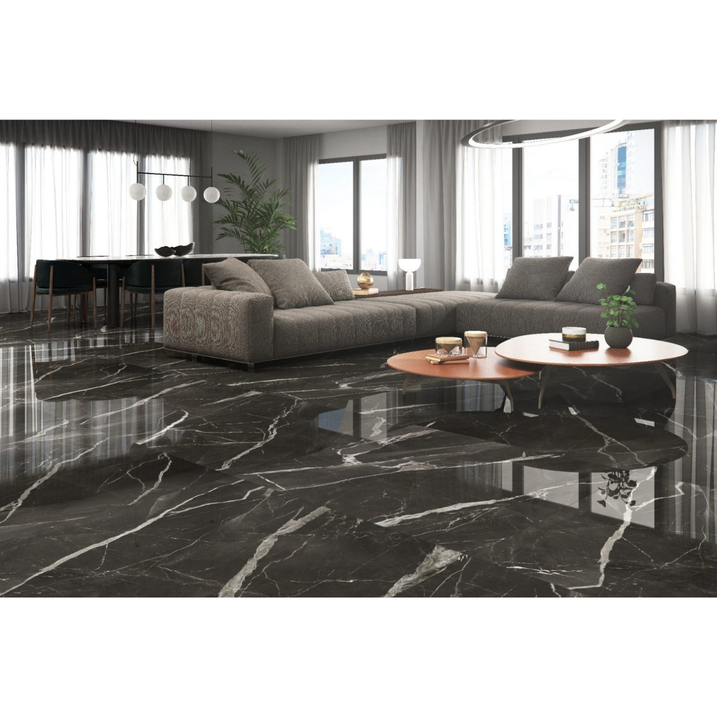 Porcelanato 62x121 Gran Calacata Black
