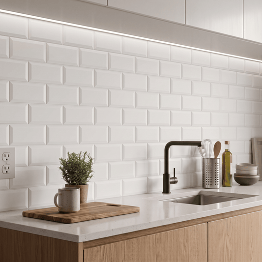 Cerámica 10x20 metro blanco mate | Caja 1 m²