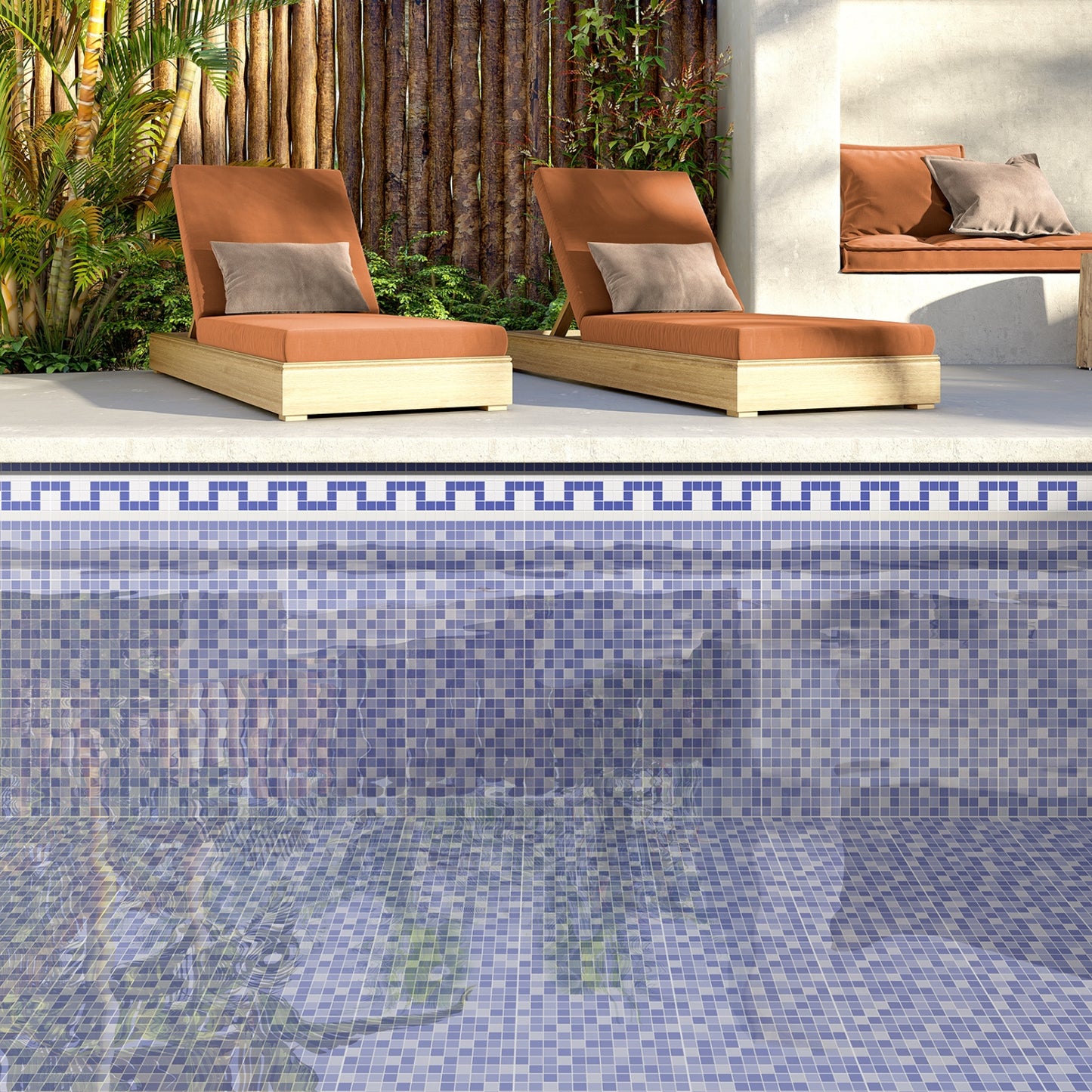 Cerámica Pool Marino 33x33 para Piscinas - ambiente instalado