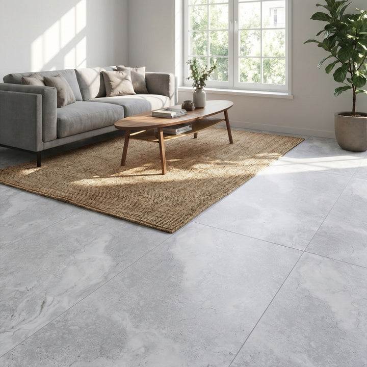 Porcelanato 60x120 Apriko Silver - ambiente instalado