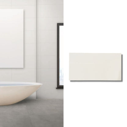 Cerámica para baño 30x60 Blanco Brillo