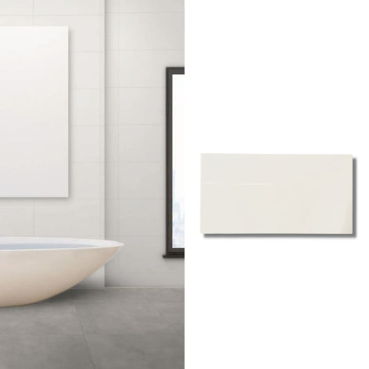 Cerámica para baño 30x60 Blanco Brillo