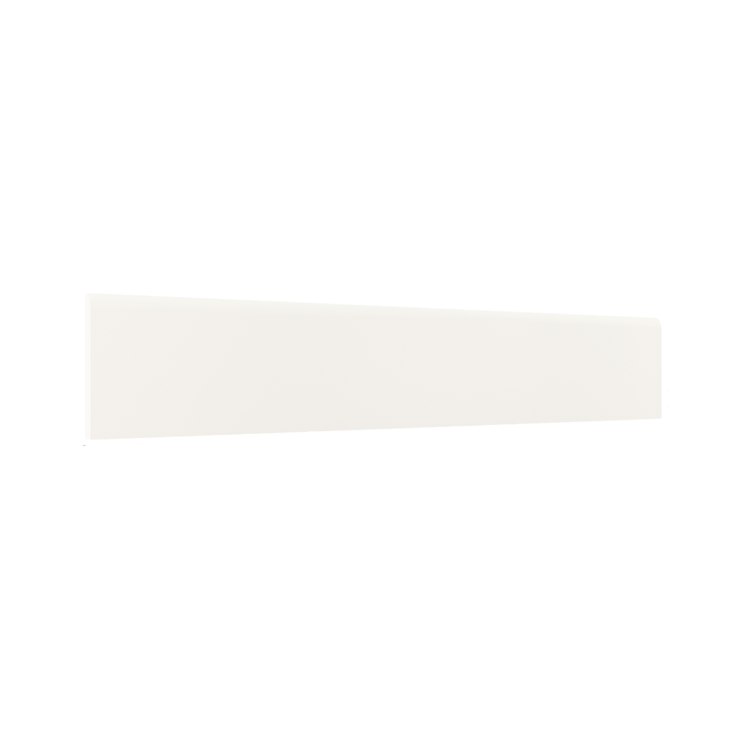 Guardapolvo Porcelanato 10x60cm Blanco Mate - vista del material
