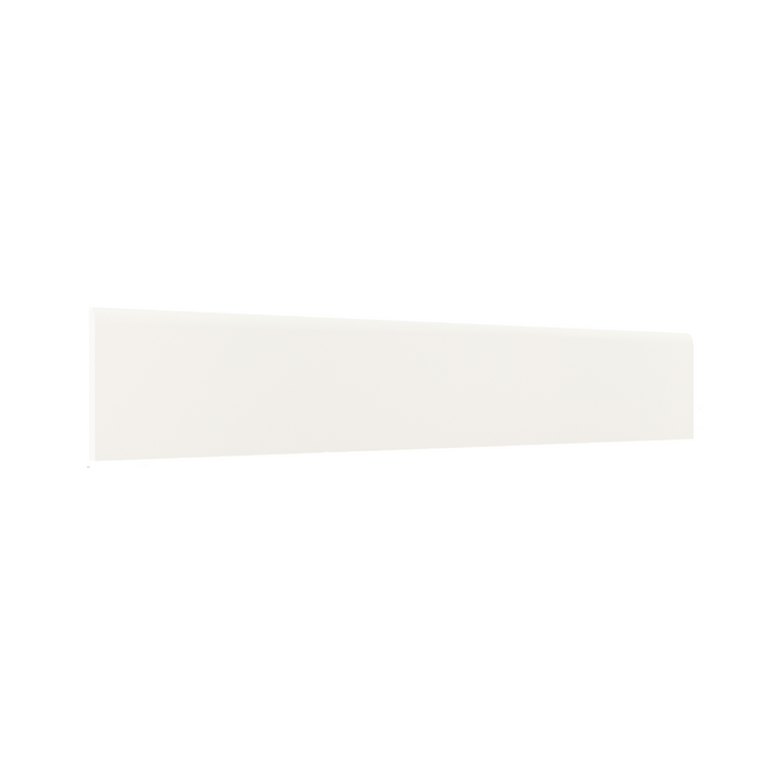 Guardapolvo Porcelanato 10x60cm Blanco Mate - vista del material