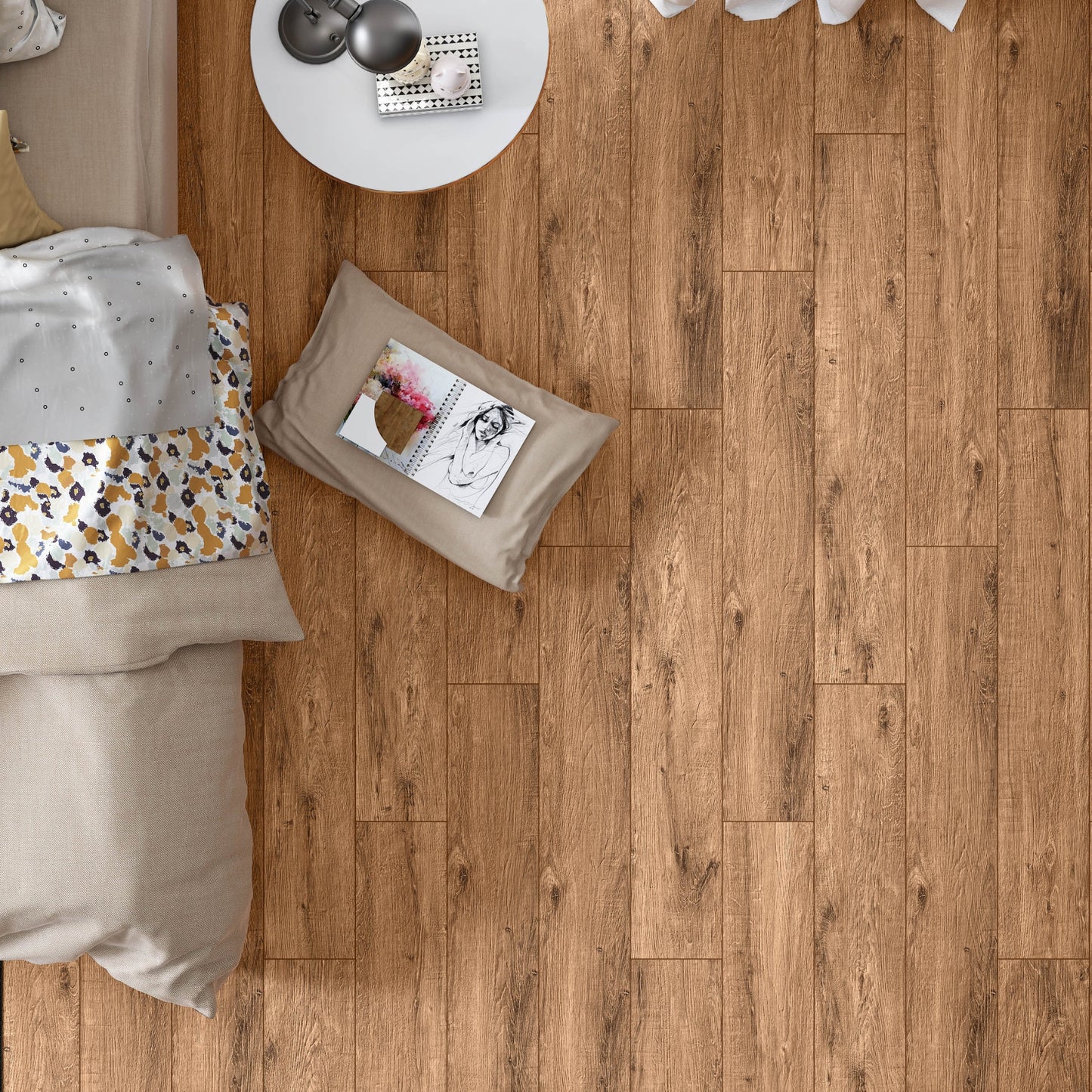 Porcelanato 20x120 Bricola Brown - ambiente instalado