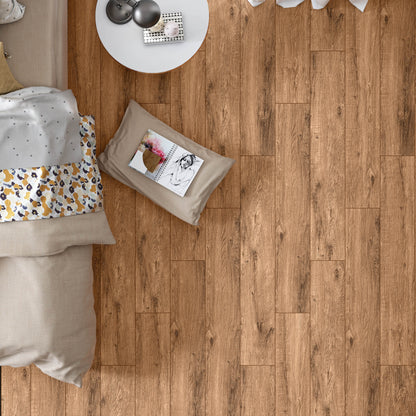 Porcelanato 20x120 Bricola Brown - ambiente instalado