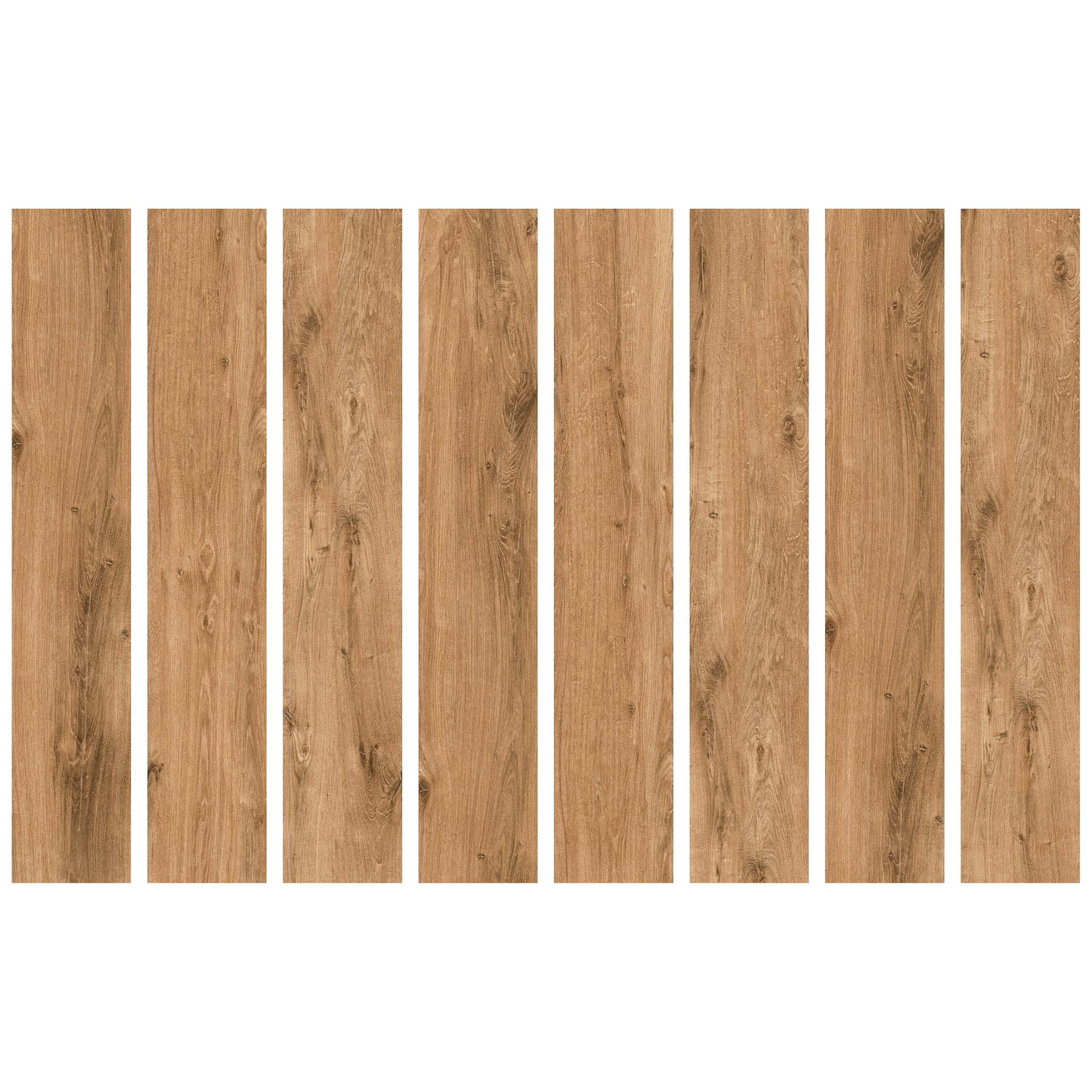 Porcelanato 20x120 Bricola Brown - variedad de caras