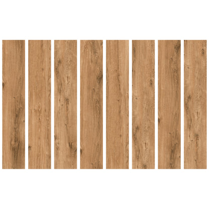 Porcelanato 20x120 Bricola Brown - variedad de caras