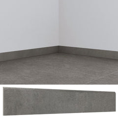 Guardapolvo Porcelanato 10x60cm Cemento Grafito