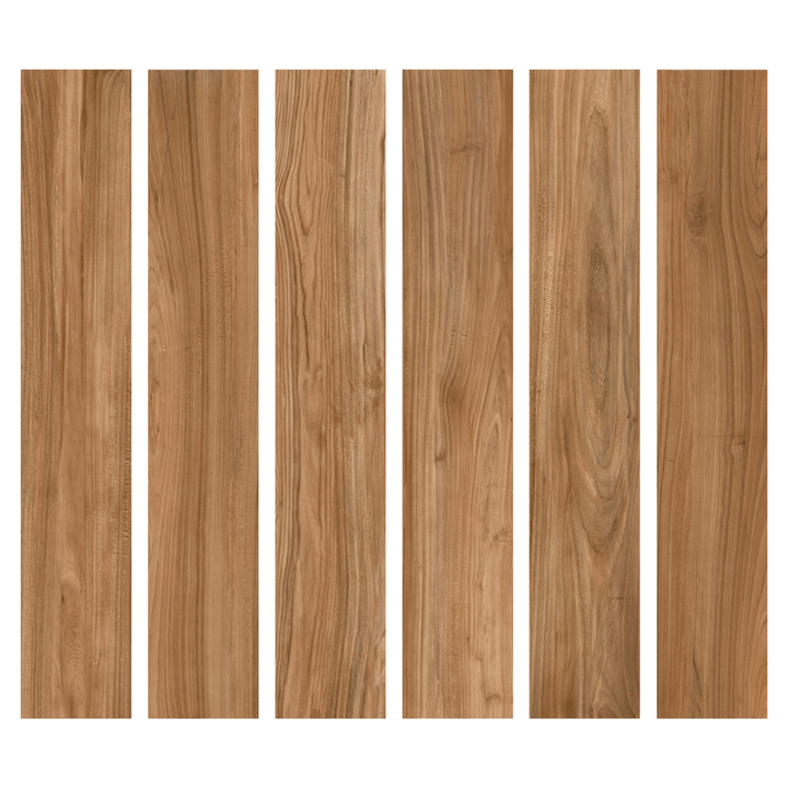 Porcelanato 20x122 Colorado Roble - variedad de caras
