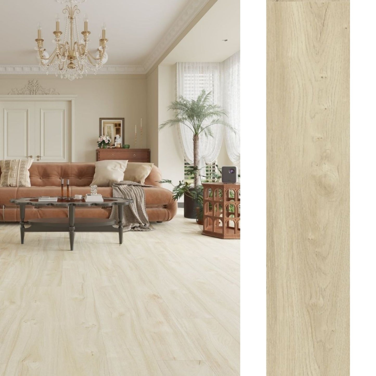 Piso Vinílico SPC 18x122 Eucalipto 5,5 mm