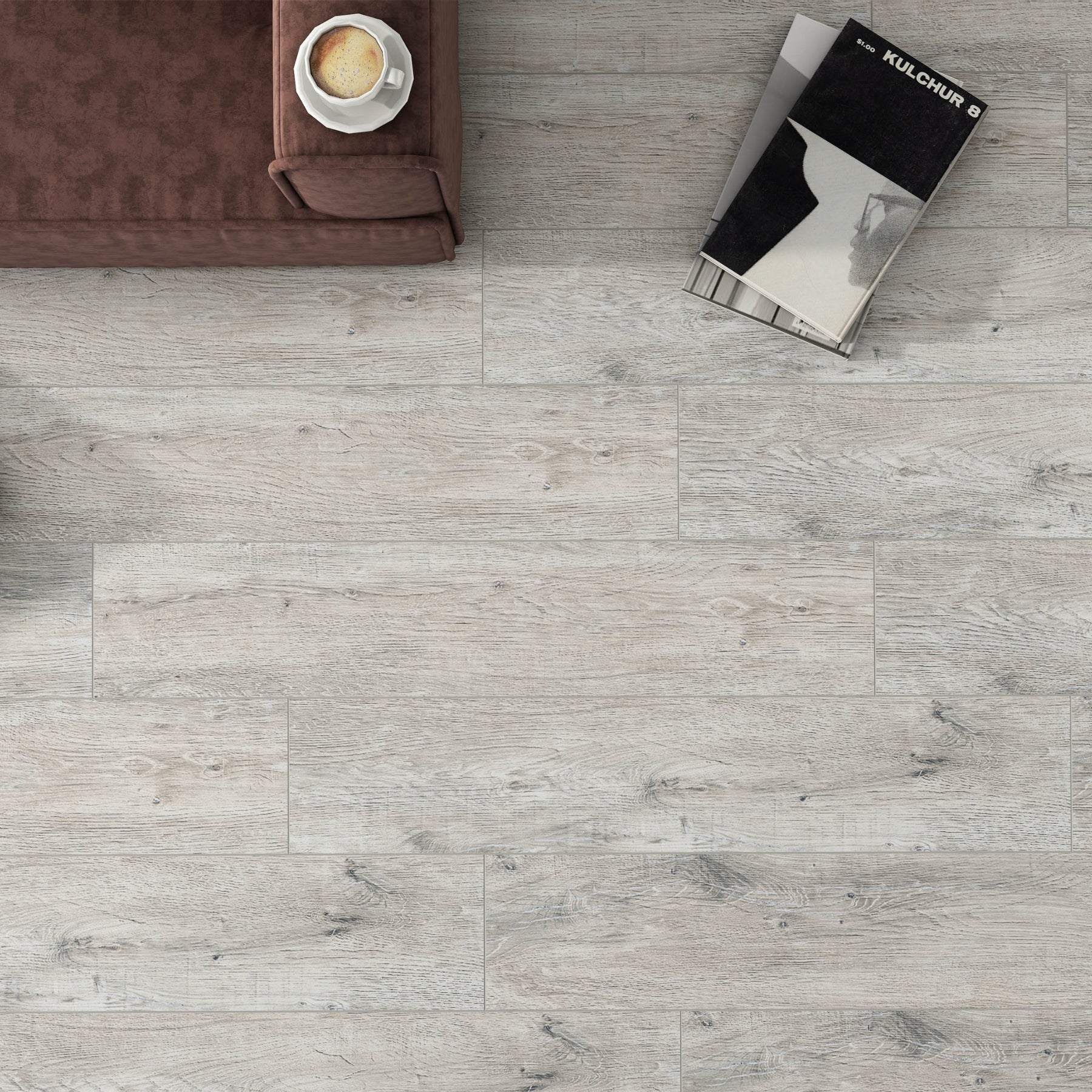 Porcelanato 20x120 Bricola Silver - vista adicional