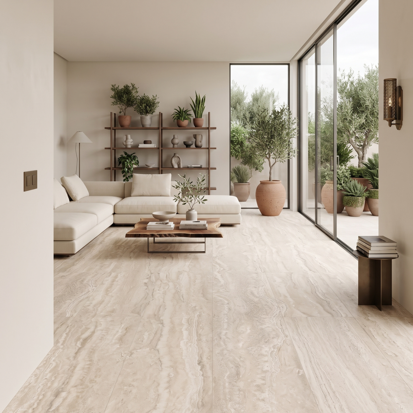 Porcelanato 60x120 Travertino Lugano Cream