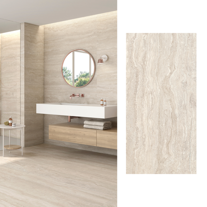 Porcelanato 60x120 Travertino Lugano Cream