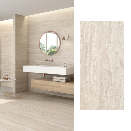 Porcelanato 60x120 Travertino Lugano Cream