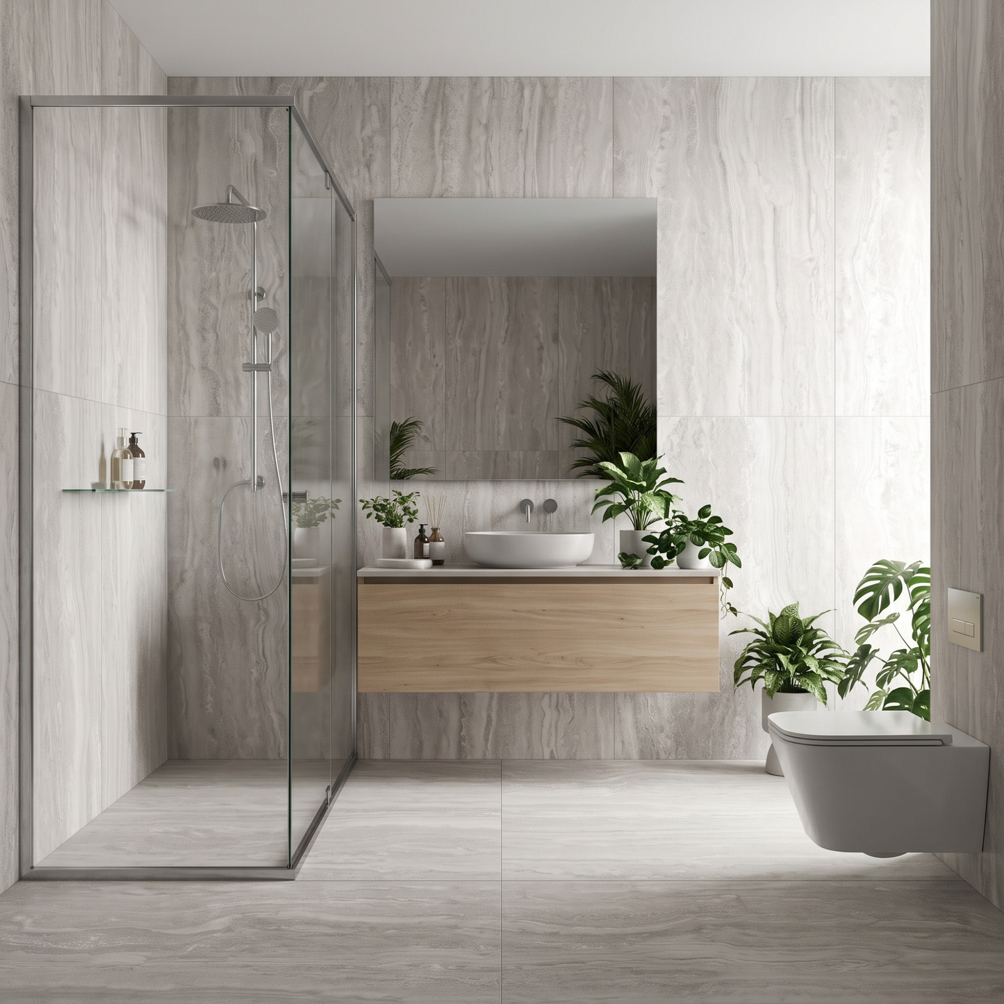 Porcelanato 60x120 Travertino Lugano Silver