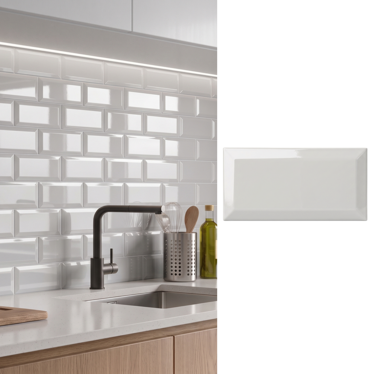 Cerámica 10x20 metro perla | Caja 1 m²