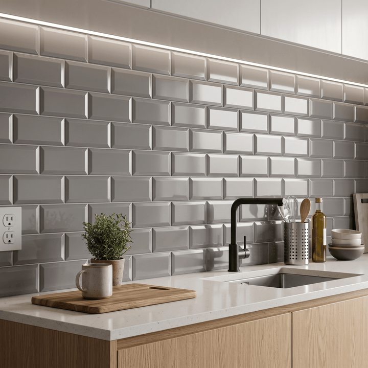 Cerámica 10x20 metro gris | Caja 1 m²