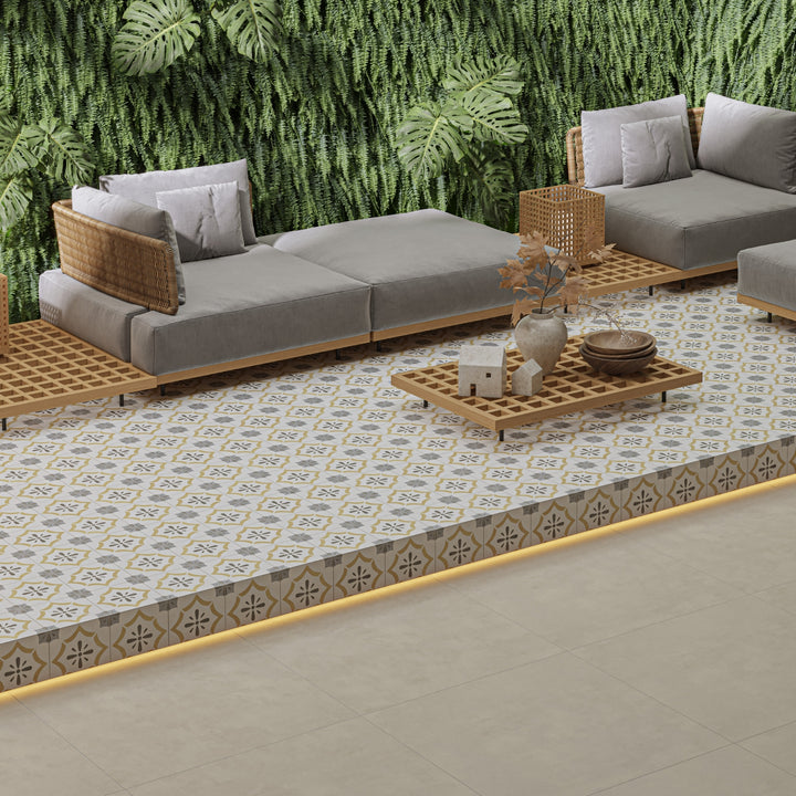 Cerámica tipo decorado 60x60 Milano - ambiente instalado
