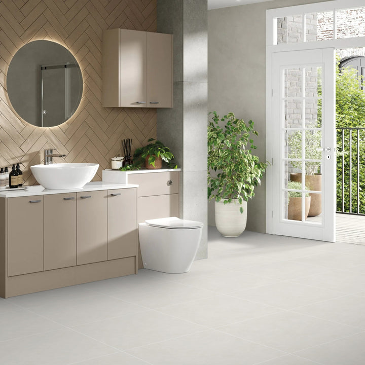 Cerámica 60x60 Napoli White - ambiente instalado