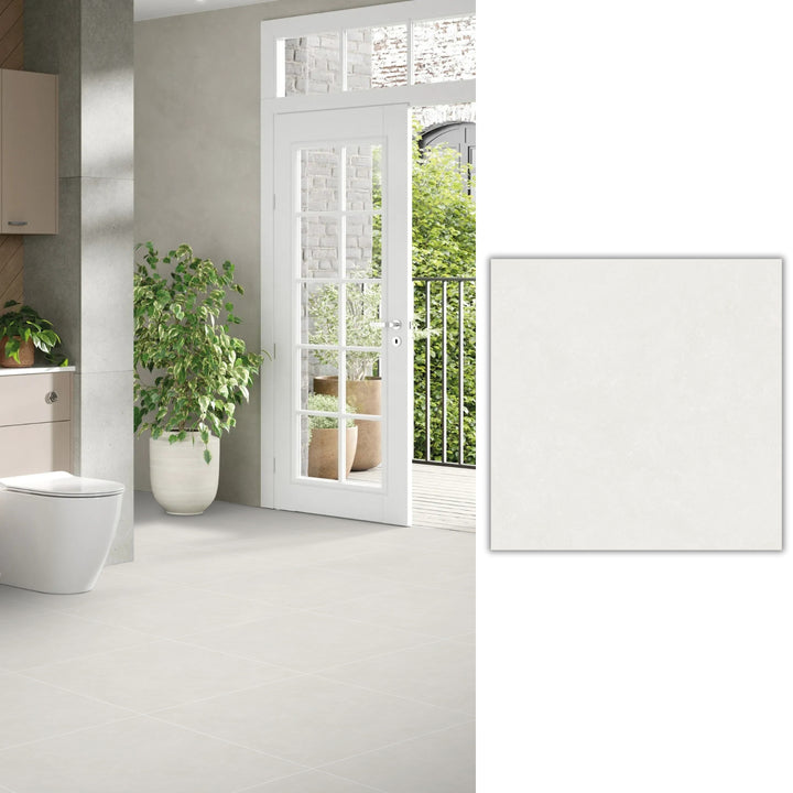 Cerámica 60x60 Napoli White - ambiente instalado 2