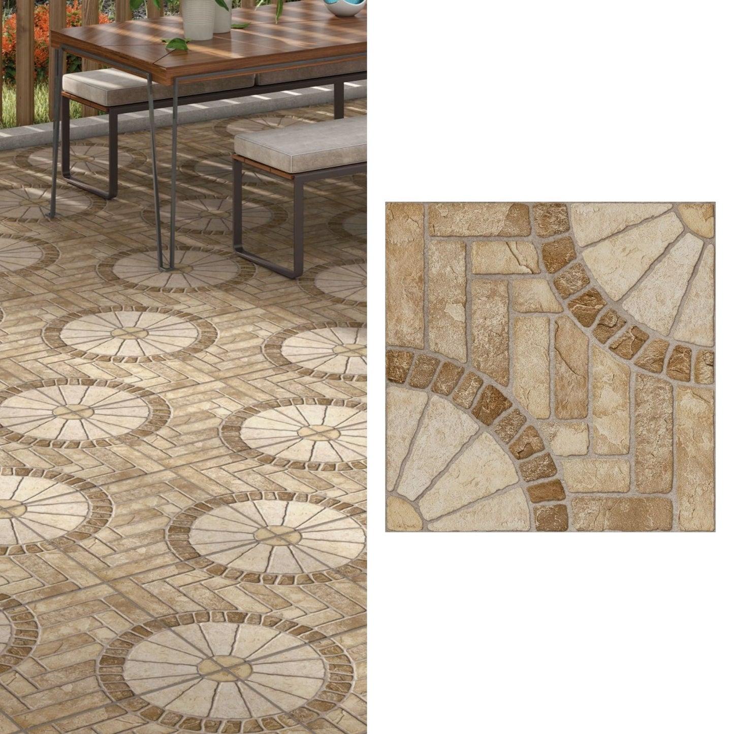 Cerámica 50x50 Pompeia Marrom