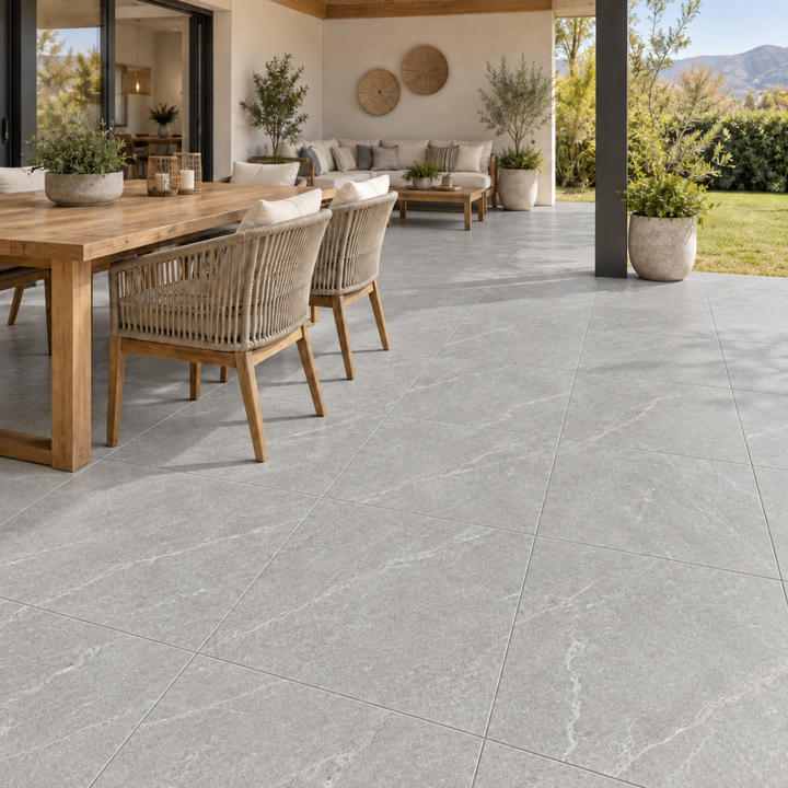 Cerámica tipo piedra 60x60 Petros Gray Out
