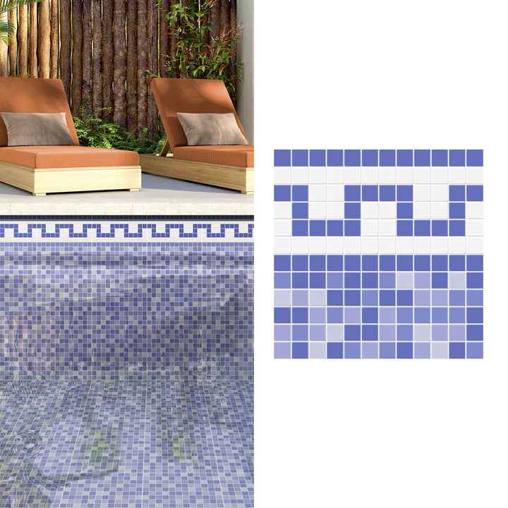 Cerámica Pool Decor Marino 33x33 para Piscinas - vista del material