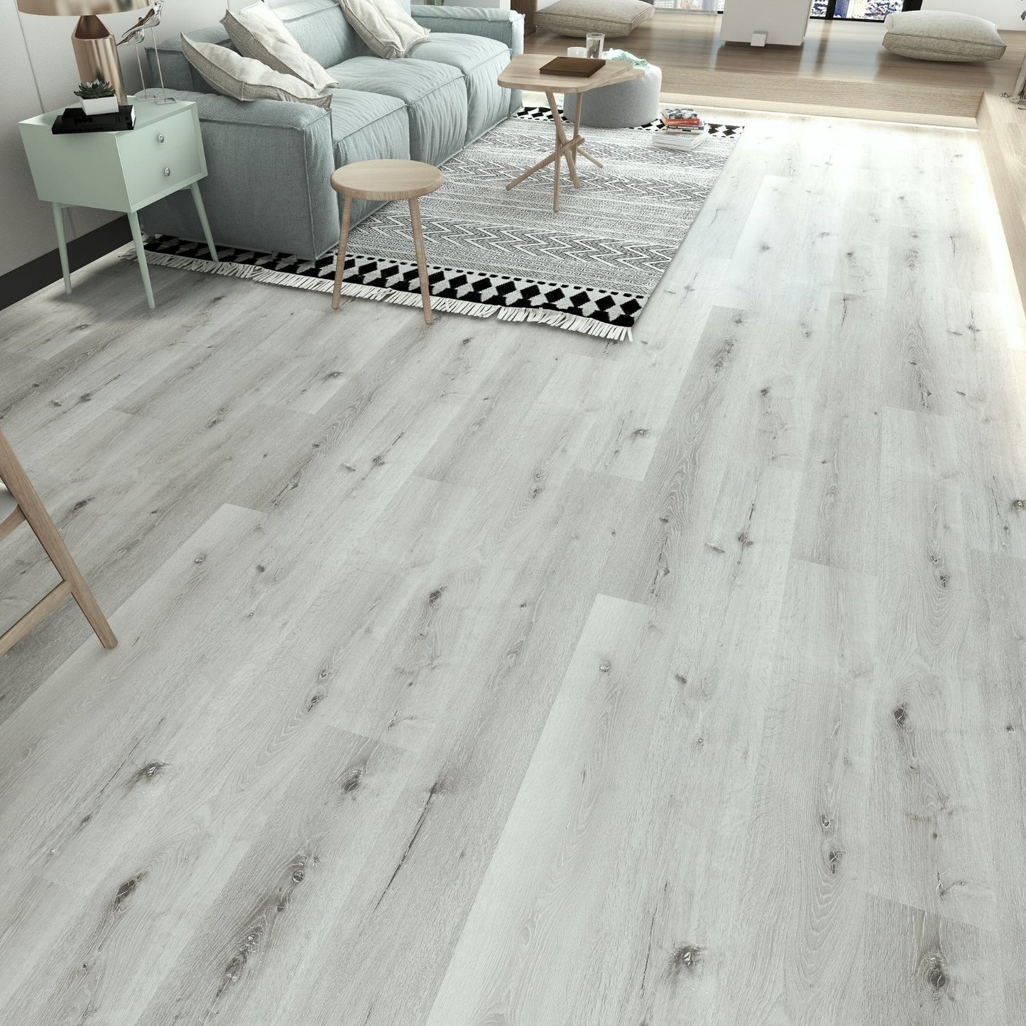 Piso Vinílico SPC 122x22 Eminent Pro Silver