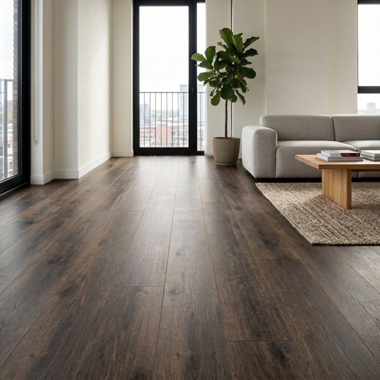 Piso Vinílico SPC 18x122 Wood Moka 5,3mm