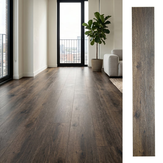 Piso Vinílico SPC 18x122 Wood Moka 5,3mm