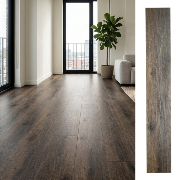 Piso Vinílico SPC 18x122 Wood Moka 5,3mm