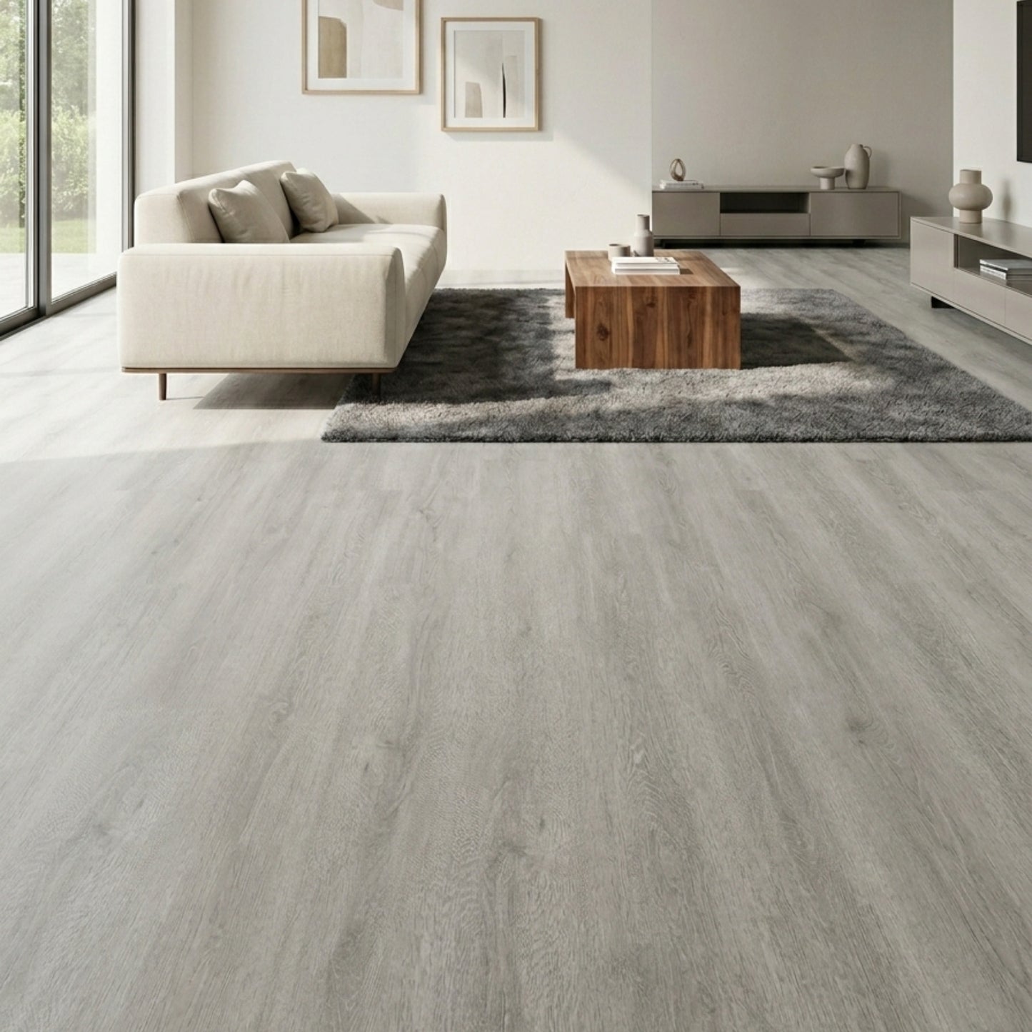 Piso Vinílico SPC 18x122 Wood Silver 5,3mm