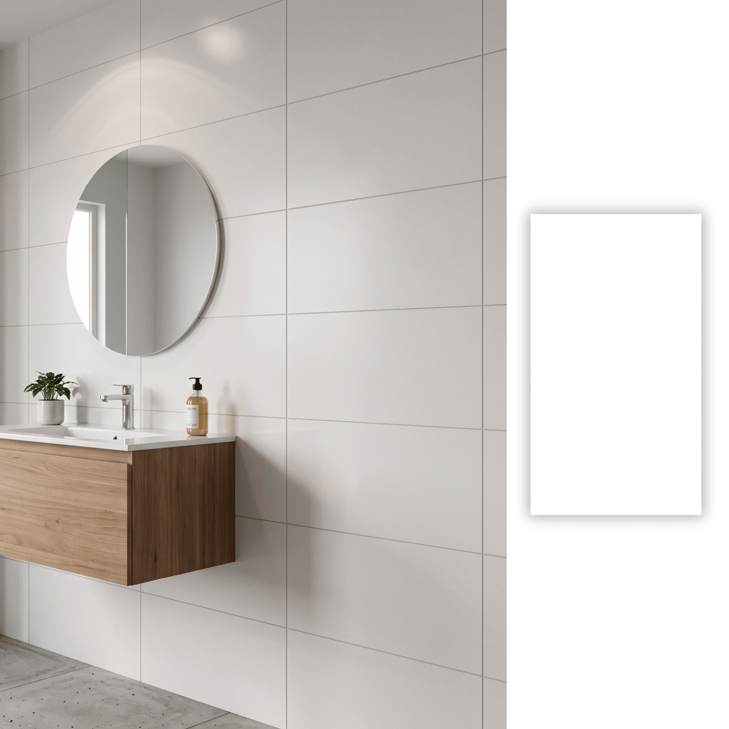 Cerámica 33x60 Absolute White Mate