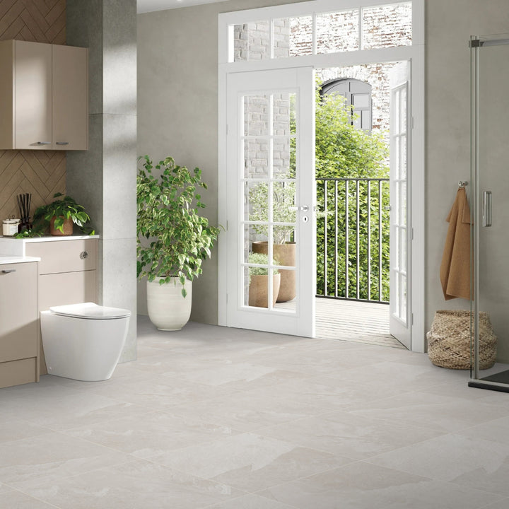 Porcelanato 60x60 Wilstone Ivory - ambiente instalado