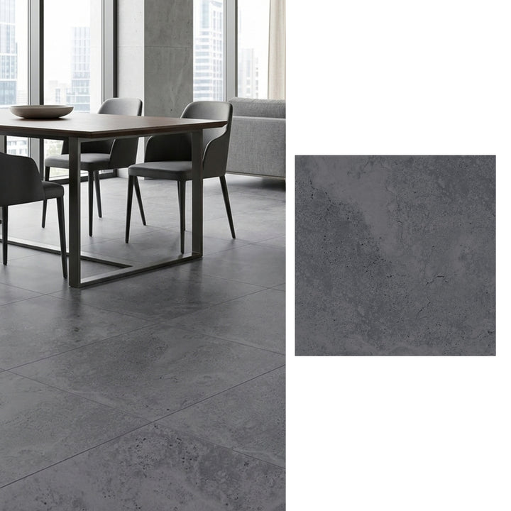 Porcelanato 60x60 Apriko Anthracite - vista mixta