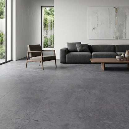 Porcelanato 60x120 Apriko Anthracite - ambiente instalado 2
