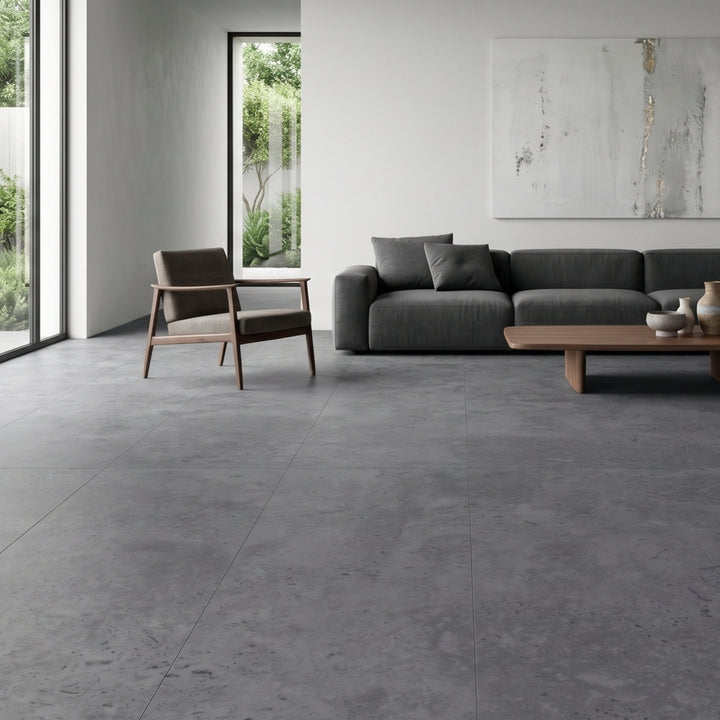 Porcelanato 60x120 Apriko Anthracite - ambiente instalado 2