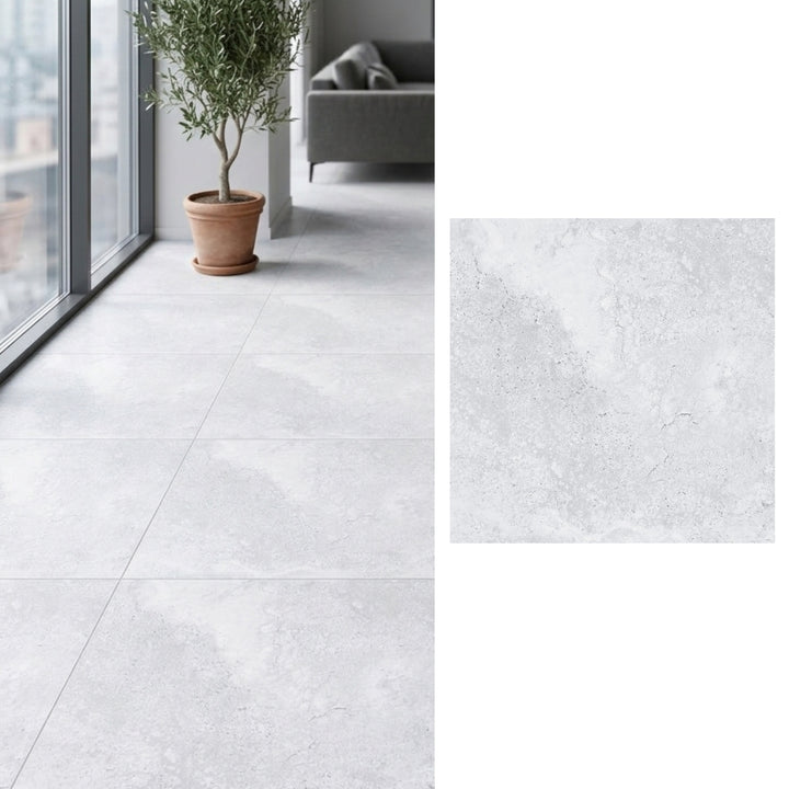 Porcelanato 60x60 Apriko Silver - vista mixta