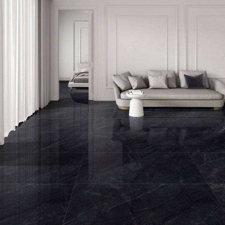 Porcelanato 60x120 Armani Black - ambiente instalado