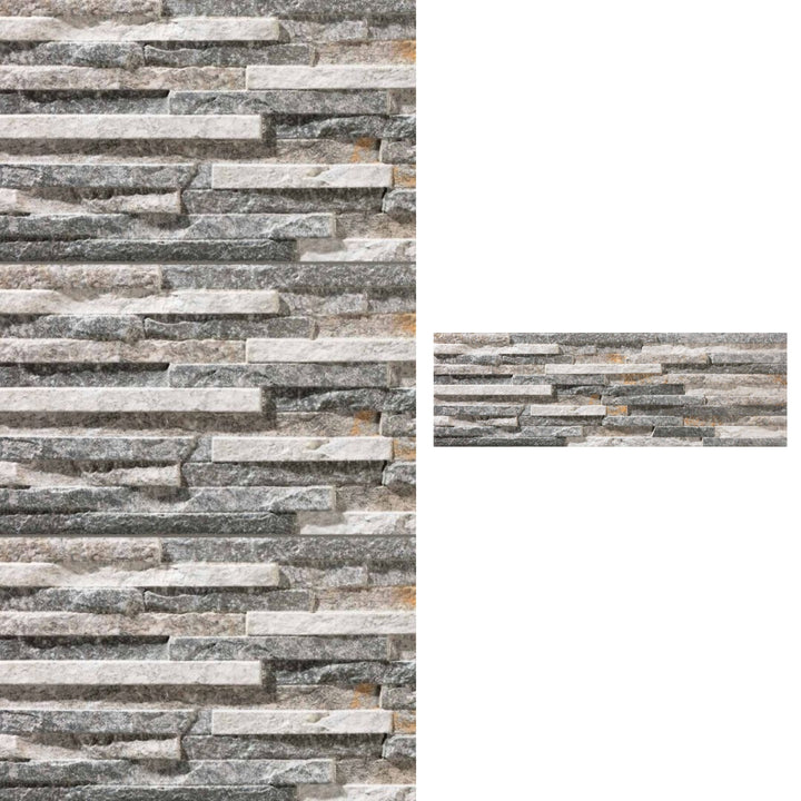 Porcelanato 17x52 Behobia Gris - vista mixta