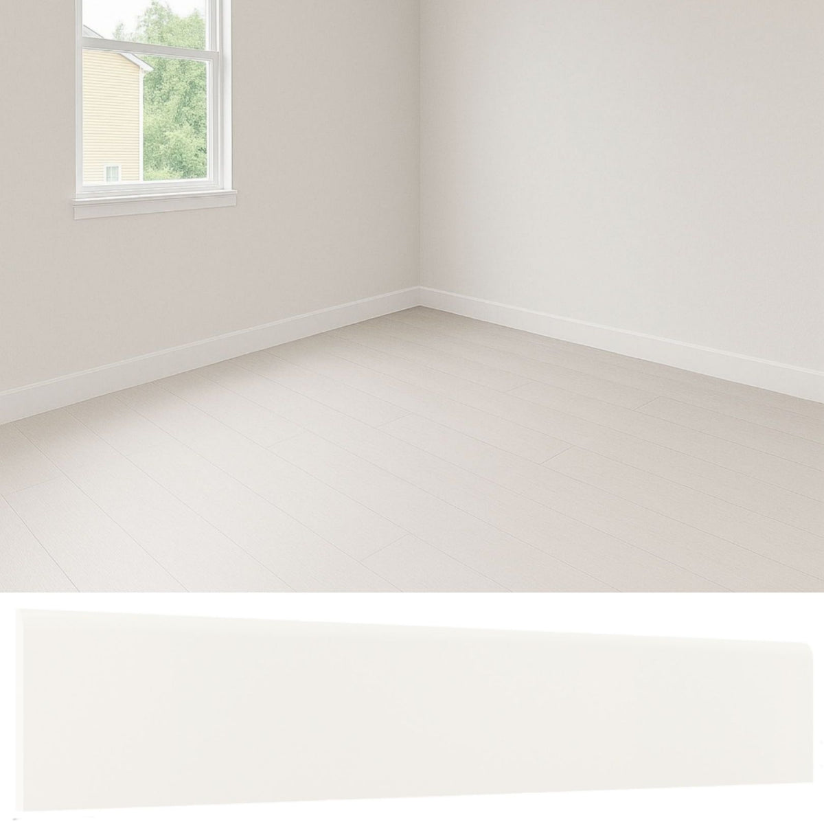 Guardapolvo Porcelanato 10x60cm Blanco Mate - imagen principal