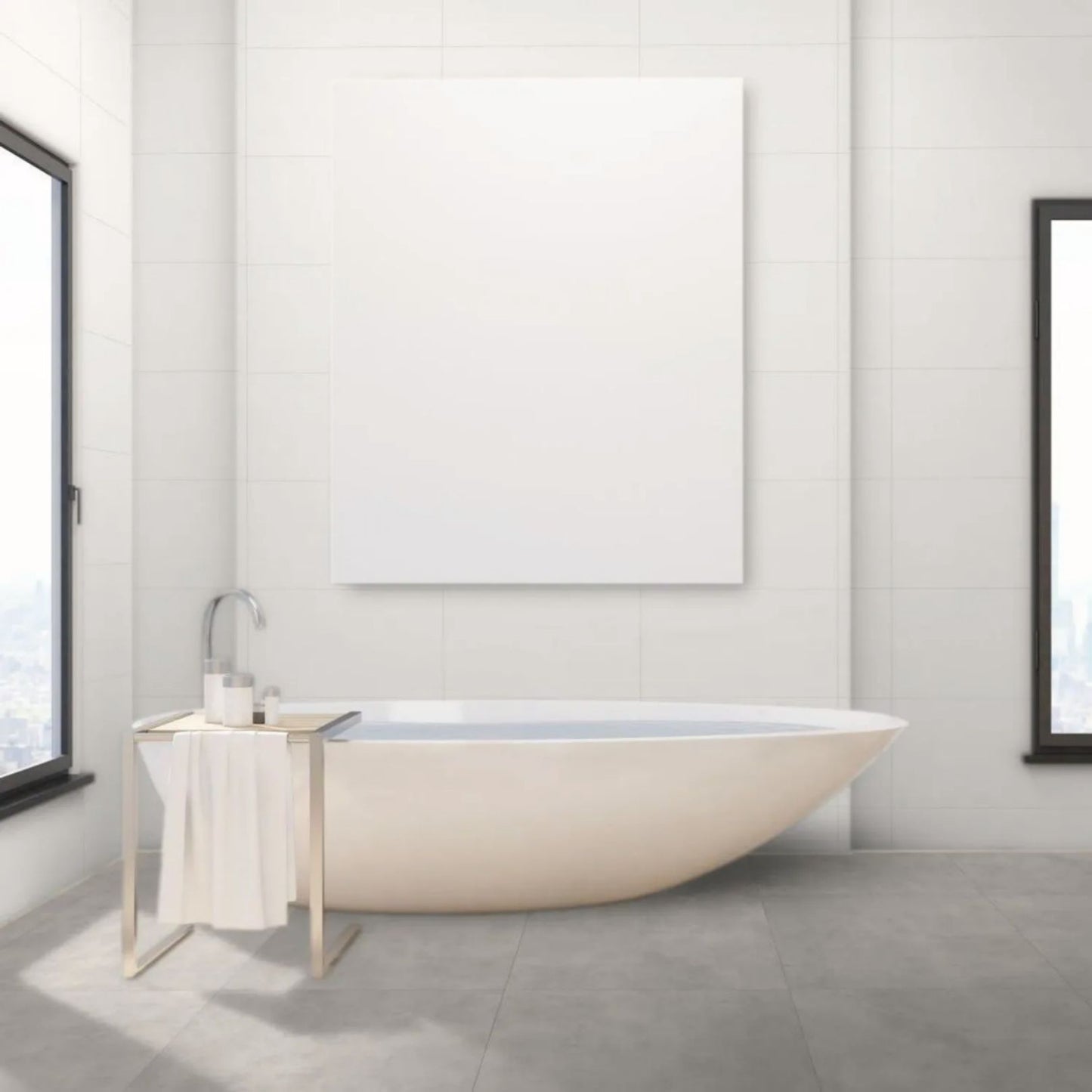 Cerámica para baño 30x60 Blanco Brillo