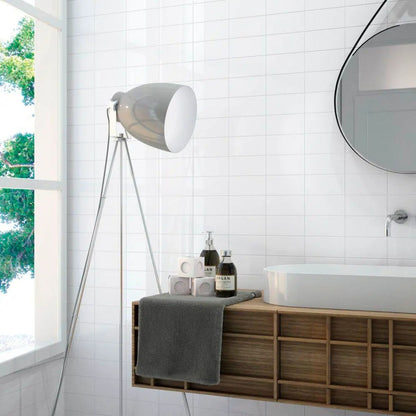 Cerámica 10x20 blanco brillo liso | Caja 1 m²