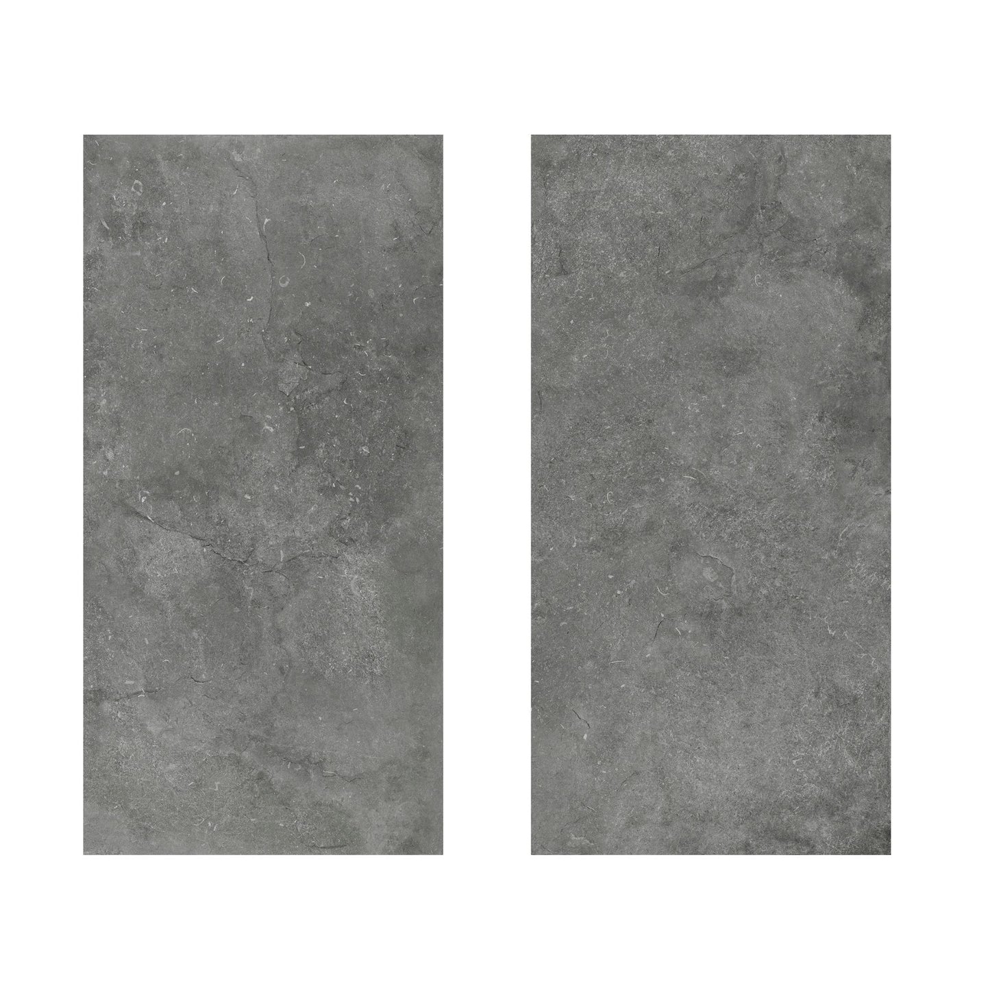 Porcelanato Cassian Coal 60x120 Cemento Gris Oscuro - vista palmeta