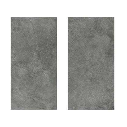 Porcelanato Cassian Coal 60x120 Cemento Gris Oscuro - vista palmeta