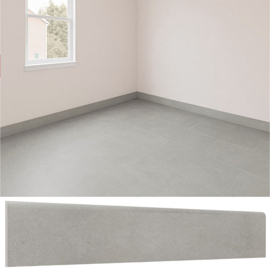 Guardapolvo Porcelanato 10x60cm Cemento Grey