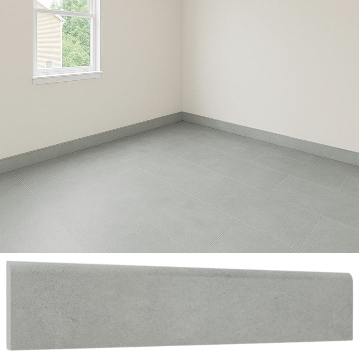 Guardapolvo Cerámica 8x45cm Cemento Grey - imagen principal