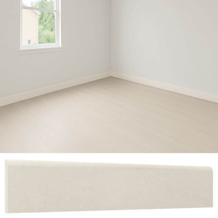 Guardapolvo Cerámica 8x45cm Cemento Bone - imagen principal