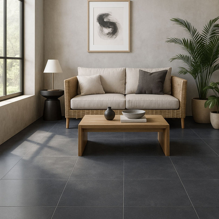 Porcelanato 60x60 Flik Anthracite - ambiente instalado